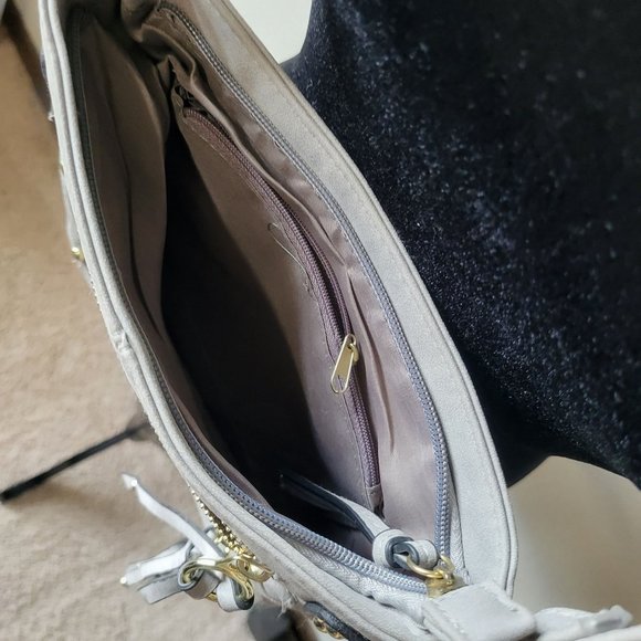 Chateau Crossbody Zipper Purse Handbag, Gray, 9"x9" *NWT* - Picture 6 of 10